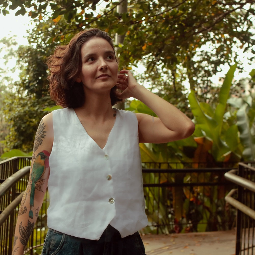 100% Linen Vest