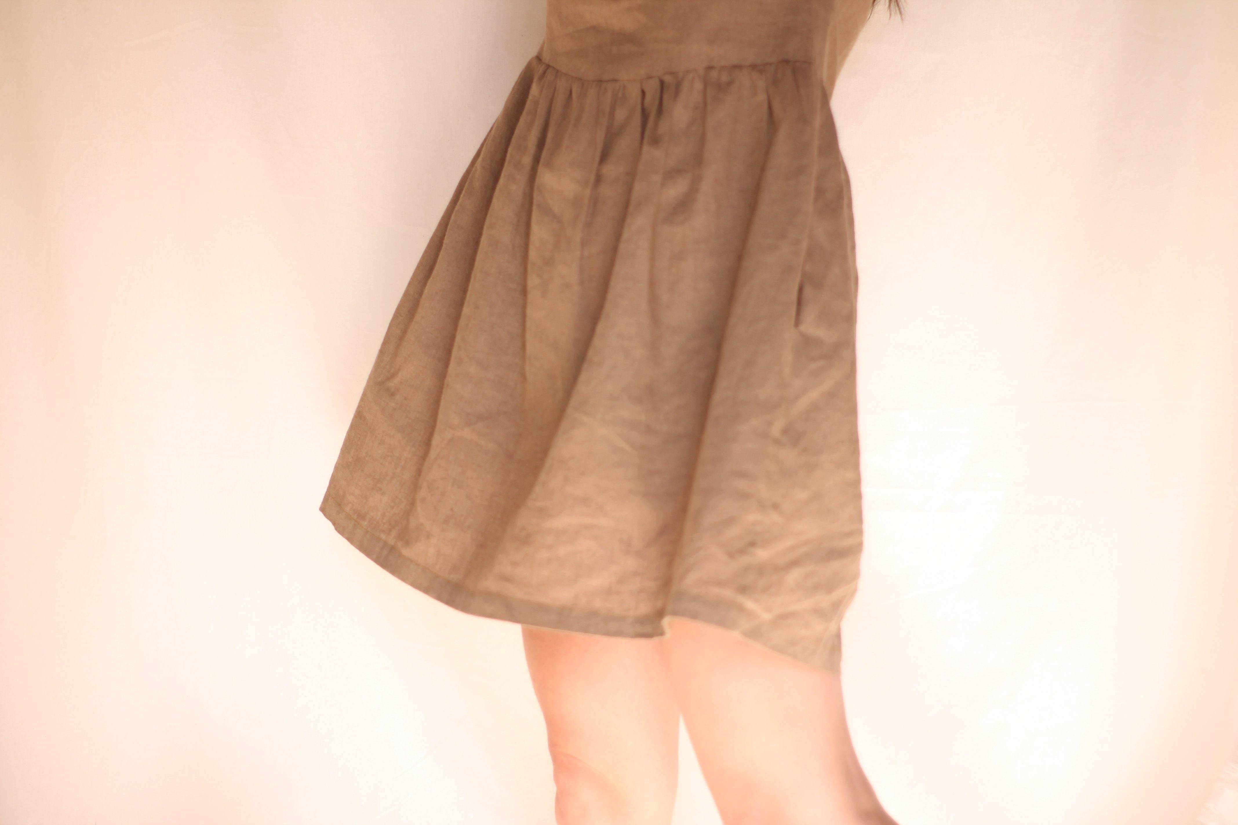 Vestido en Lino Manga Larga - Primitiva